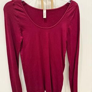 Nikibiki Women's Long Sleeve Top in Deep Red